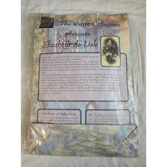 FLORAL SPLENDOUR #8624 Elizabeth de Lisle Cross Stitch Kit NIB - Picture 4 of 5